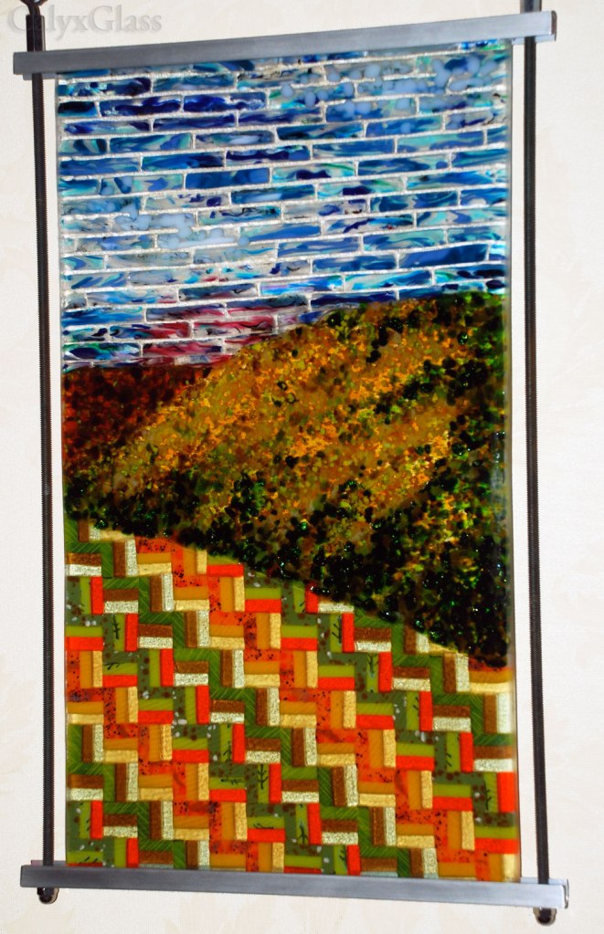 fused glass landscape