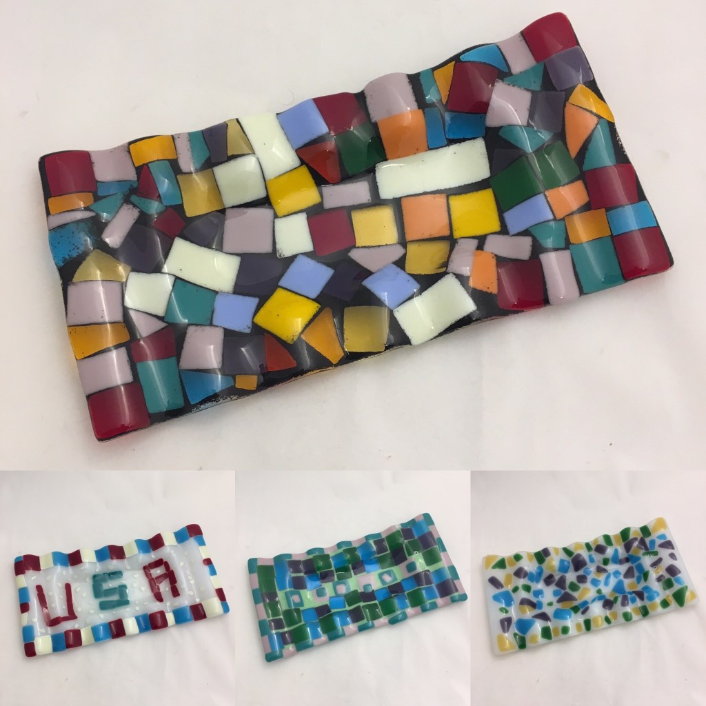 Rectangular Fused Glass Trays