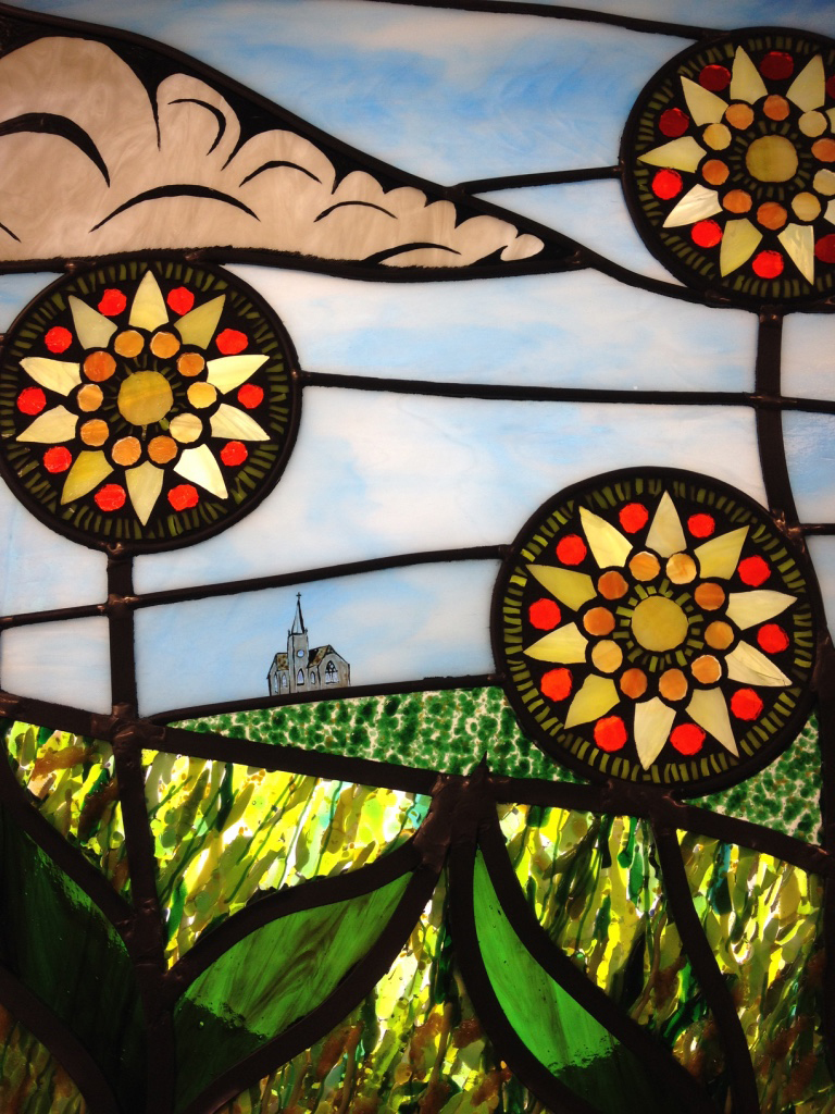 Stained Glass Window Nebraska Landscape
