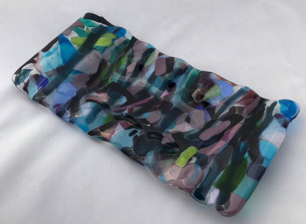 Fused glass plate