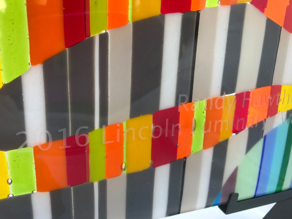 sandblasted glass in relief