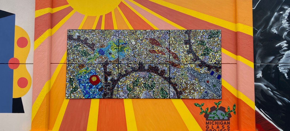 Completed Painted and Mosaic Mural in Islandview