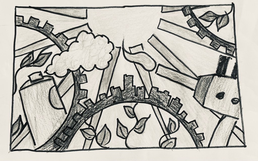 Greyscale design cartoon