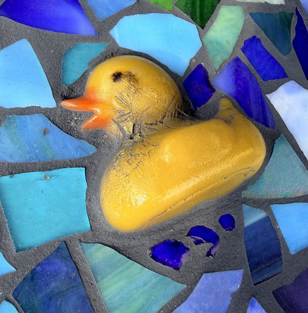 Glass Rubber Ducky in the Butler, PA Community Mosaic on the exterior of the Penn Theater